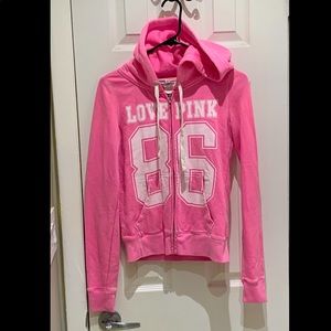 Pink Victoria’s Secret Hot Pink Hoodie Size XS